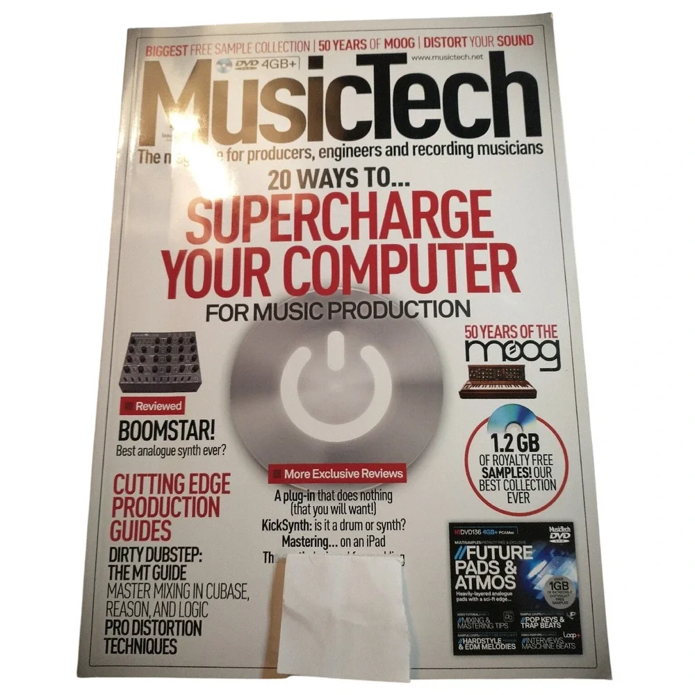MusicTech Magazine Issue 136 Moog 50 Years Music Production Guide with DVD-ROM